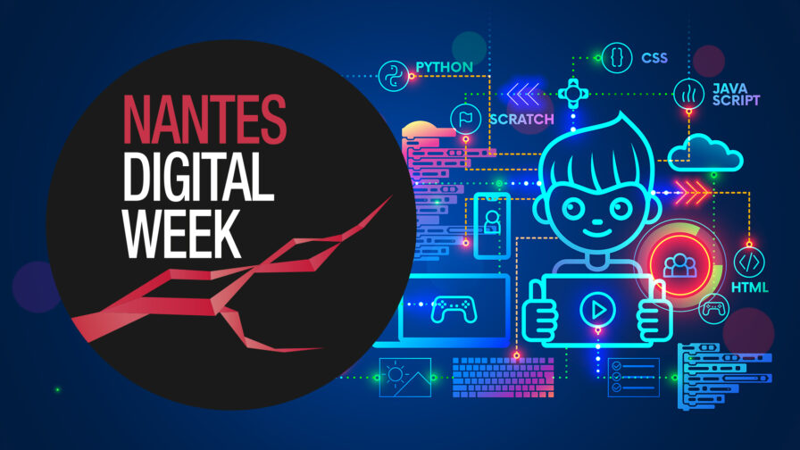 Kid programmer learn coding on computer, tablet or phone. child create code or program of game on programming languages. online remote internet learning. video lessons. modern education technology.